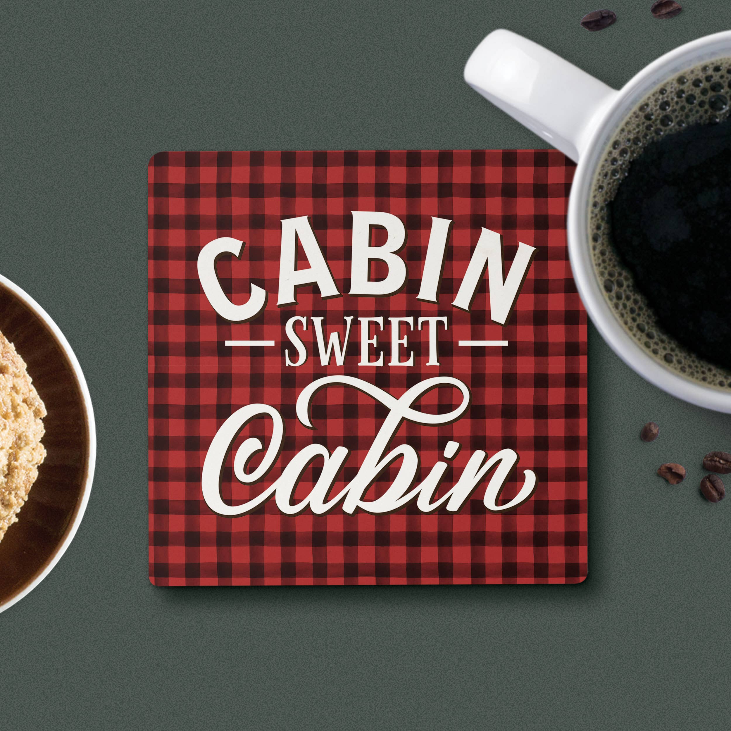 Cabin Sweet Cabin Ceramic Coaster
